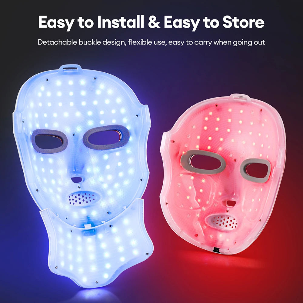 Rechargeable 7 Color LED Face Neck Mask