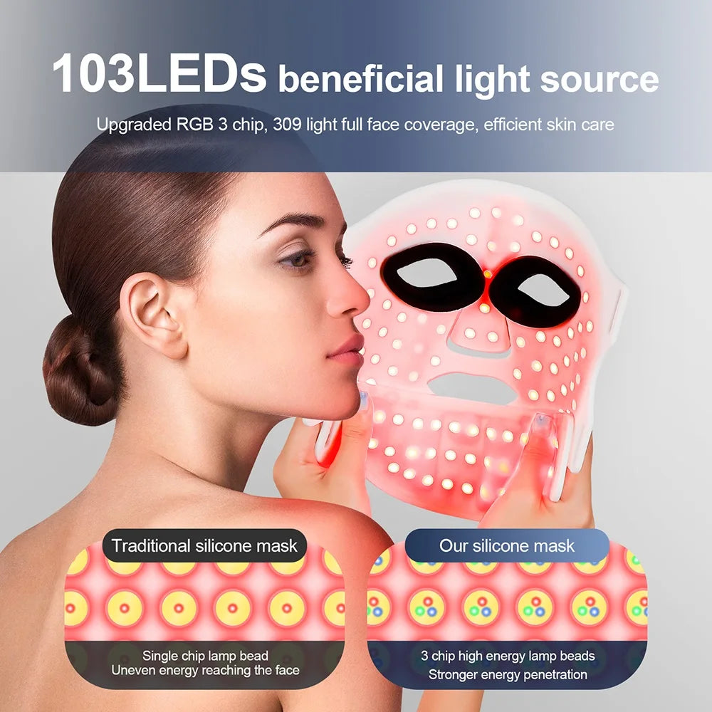 Flexible 7 Color Silicone LED Mask