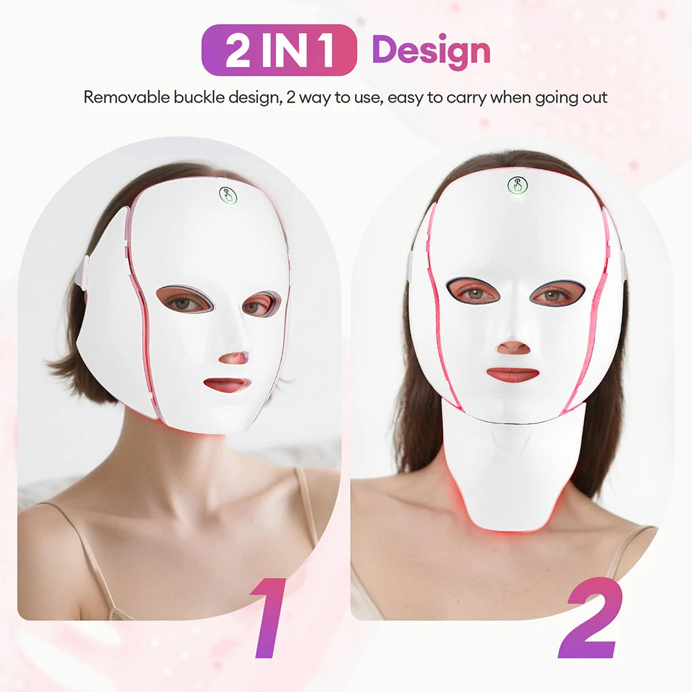 7 Color LED Face Neck Mask