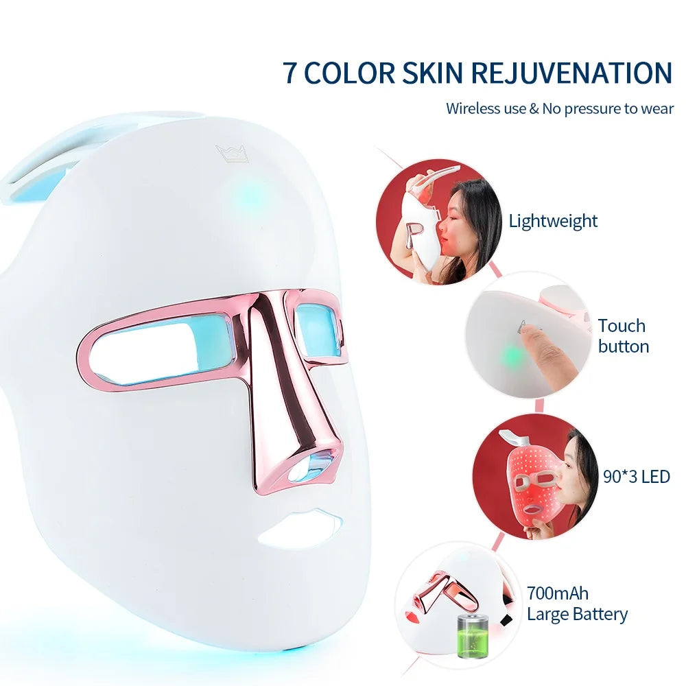 3D Silicone 7 Color LED Mask