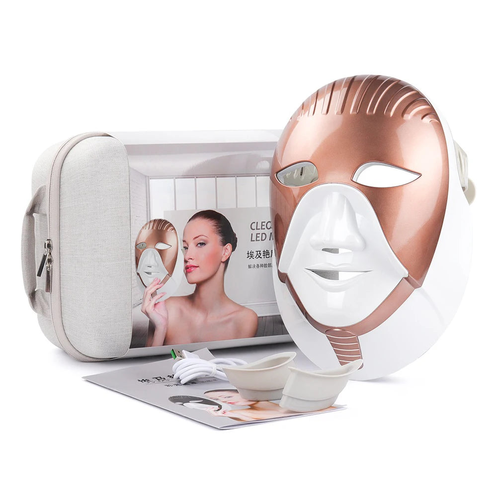 Wireless 7 Color LED Face Neck Mask