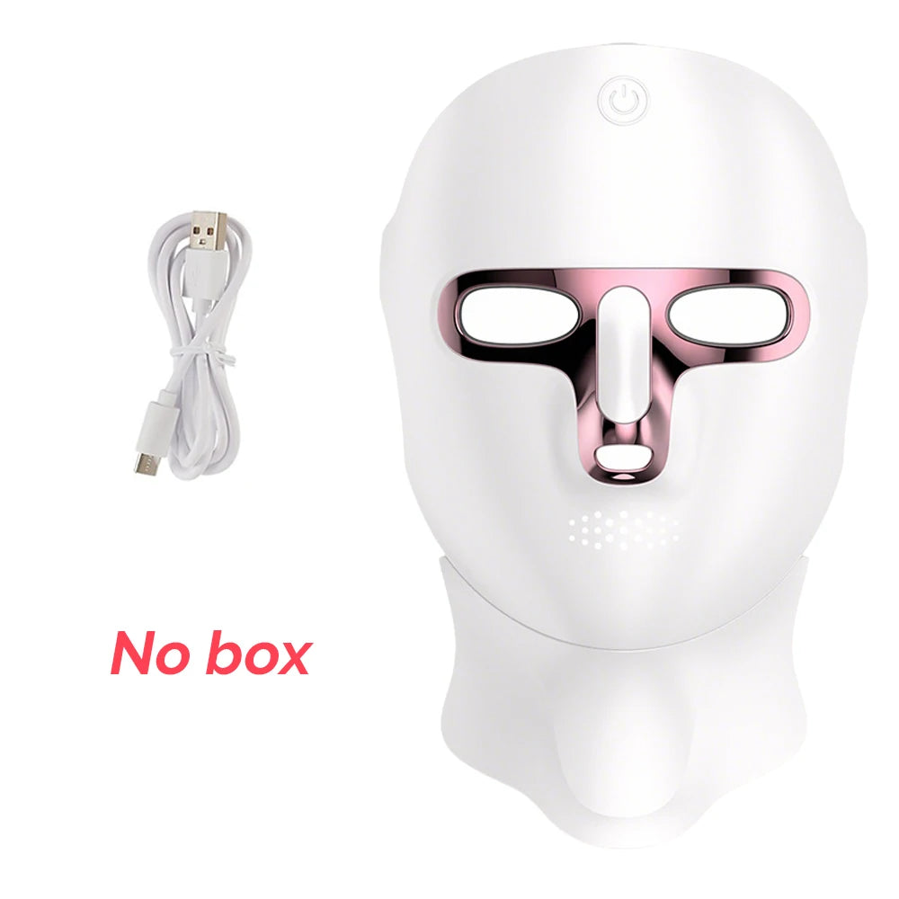 Rechargeable 7 Color LED Face Neck Mask