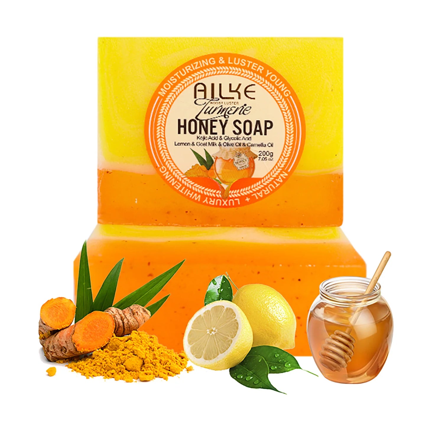 Natural Turmeric Honey Whitening Soap 200g