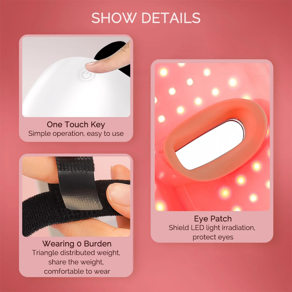 Wireless 7 Color LED Face Neck Mask
