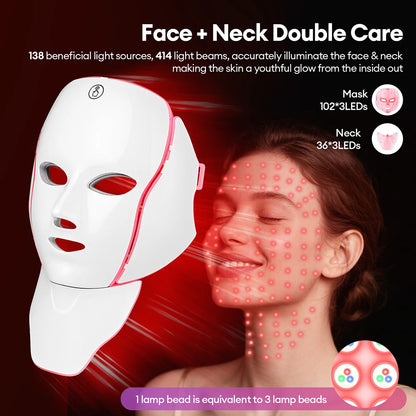 7 Color LED Face Neck Mask