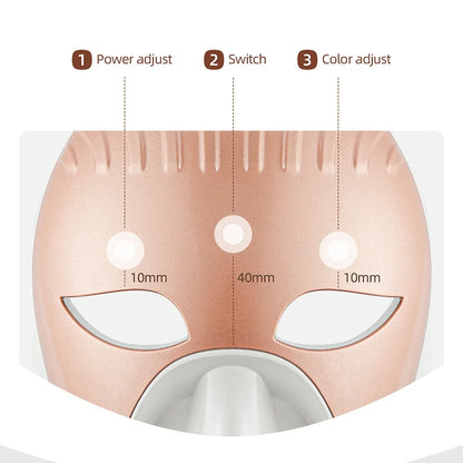 Wireless 7 Color LED Face Neck Mask