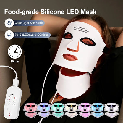 Flexible 7 Color Silicone LED Mask