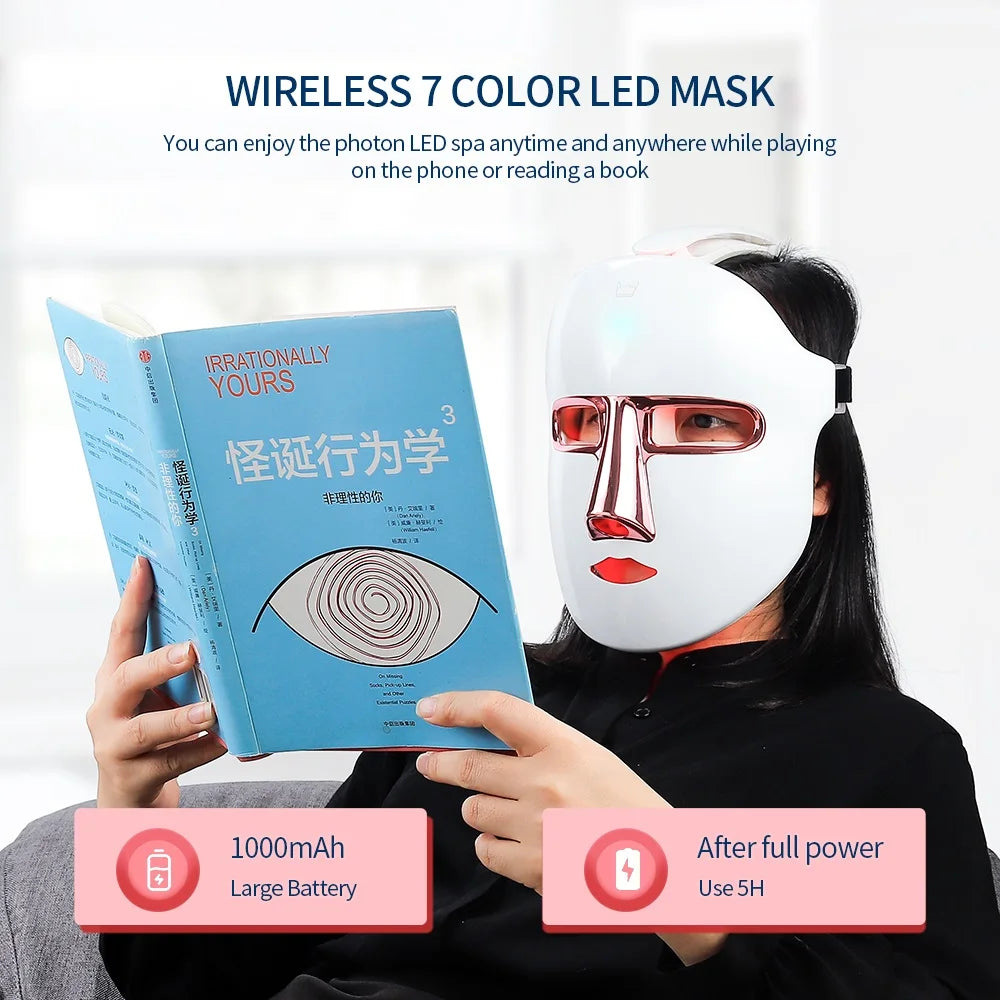 3D Silicone 7 Color LED Mask