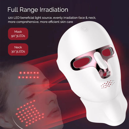 Wireless 7 Color LED Face Neck Mask