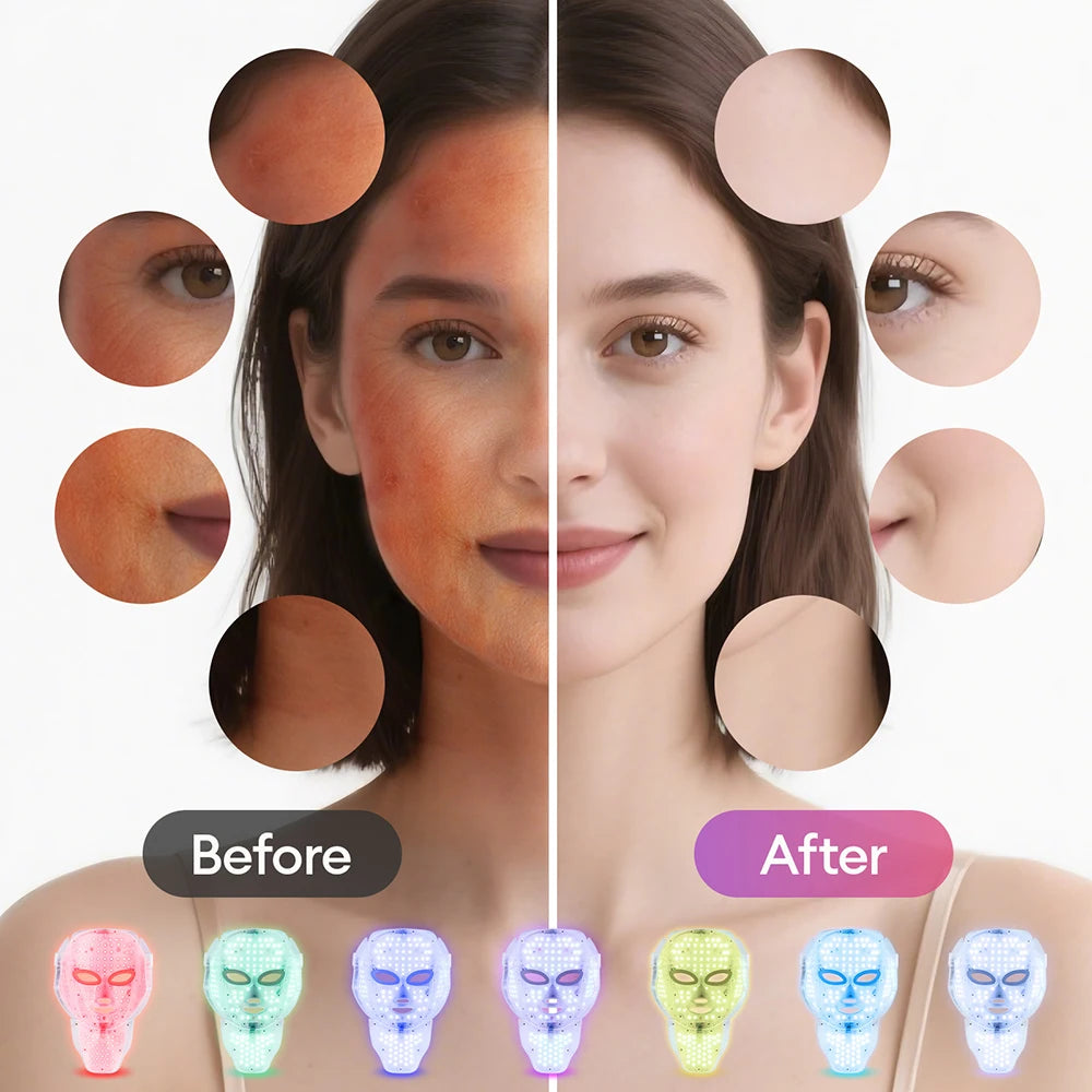 7 Color LED Face Neck Mask