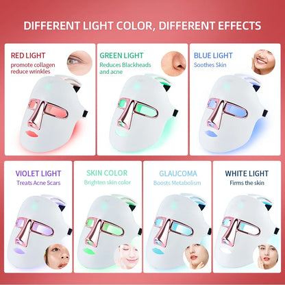 3D Silicone 7 Color LED Mask
